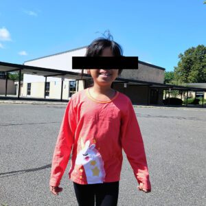 Image: my daughter and her new school
