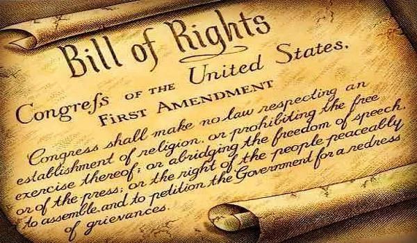 Image: Depiction of the Bill of Rights Amendment I