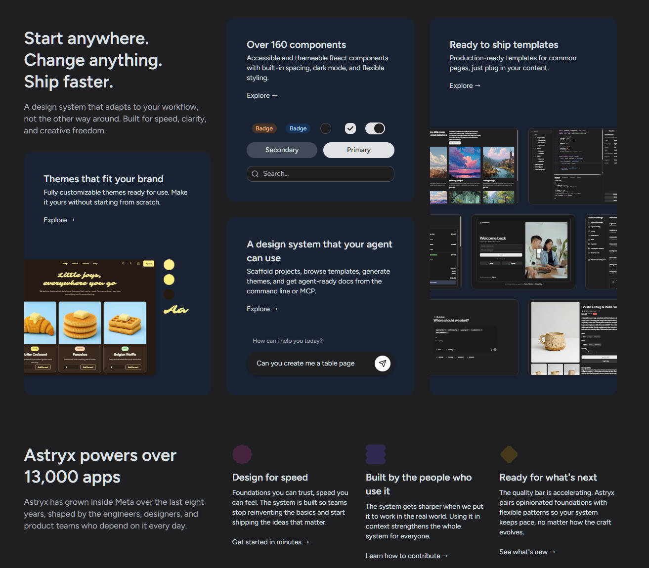 image: screenshot of astryx home page.